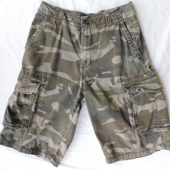 First Wave Boys Camo Cargo Shorts - Size 16 - Picture 1 of 4